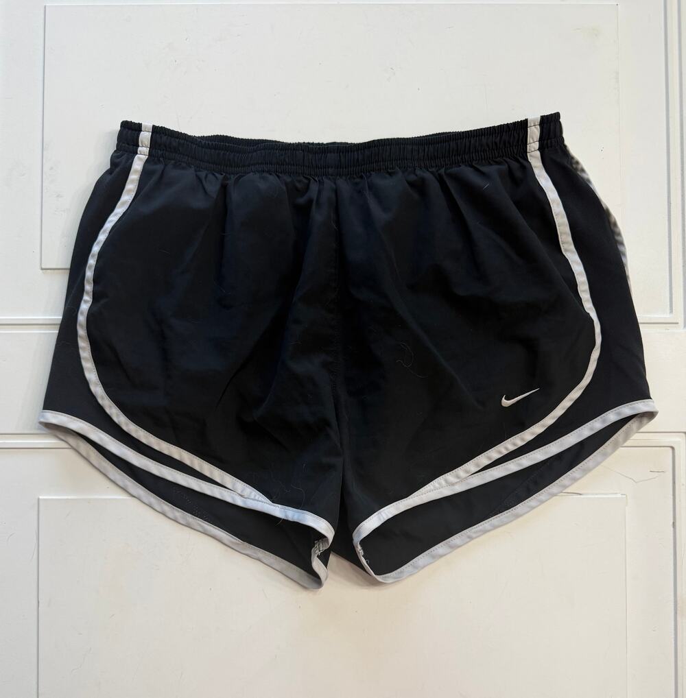 Nike Dri Fit Womens Sz S Black White Trim Running Shorts Activewear Lightweight